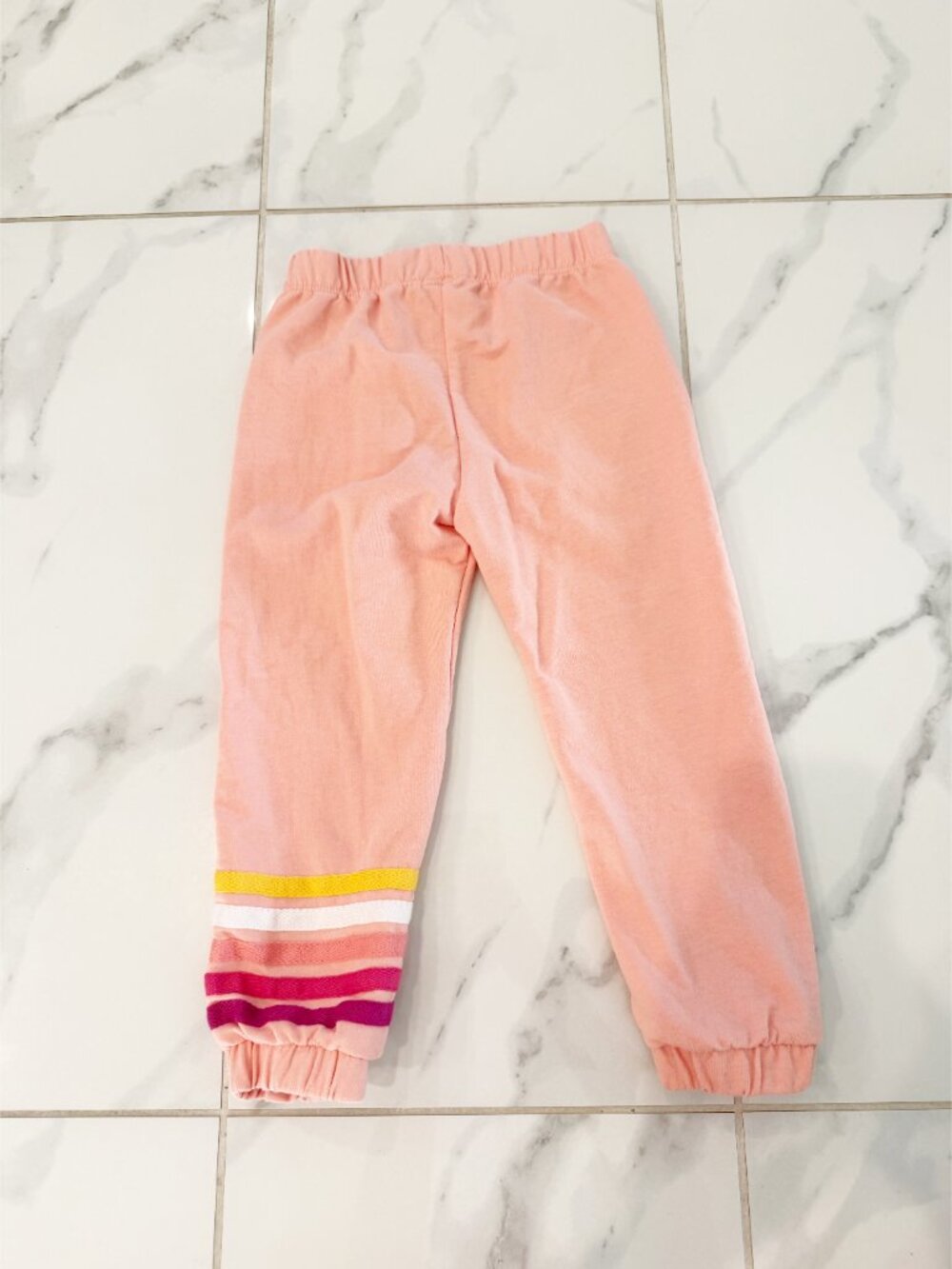 Jessica Simpson Peacy Pastel Retro Stripe Ankle Jogger 4T - Picture 3 of 10